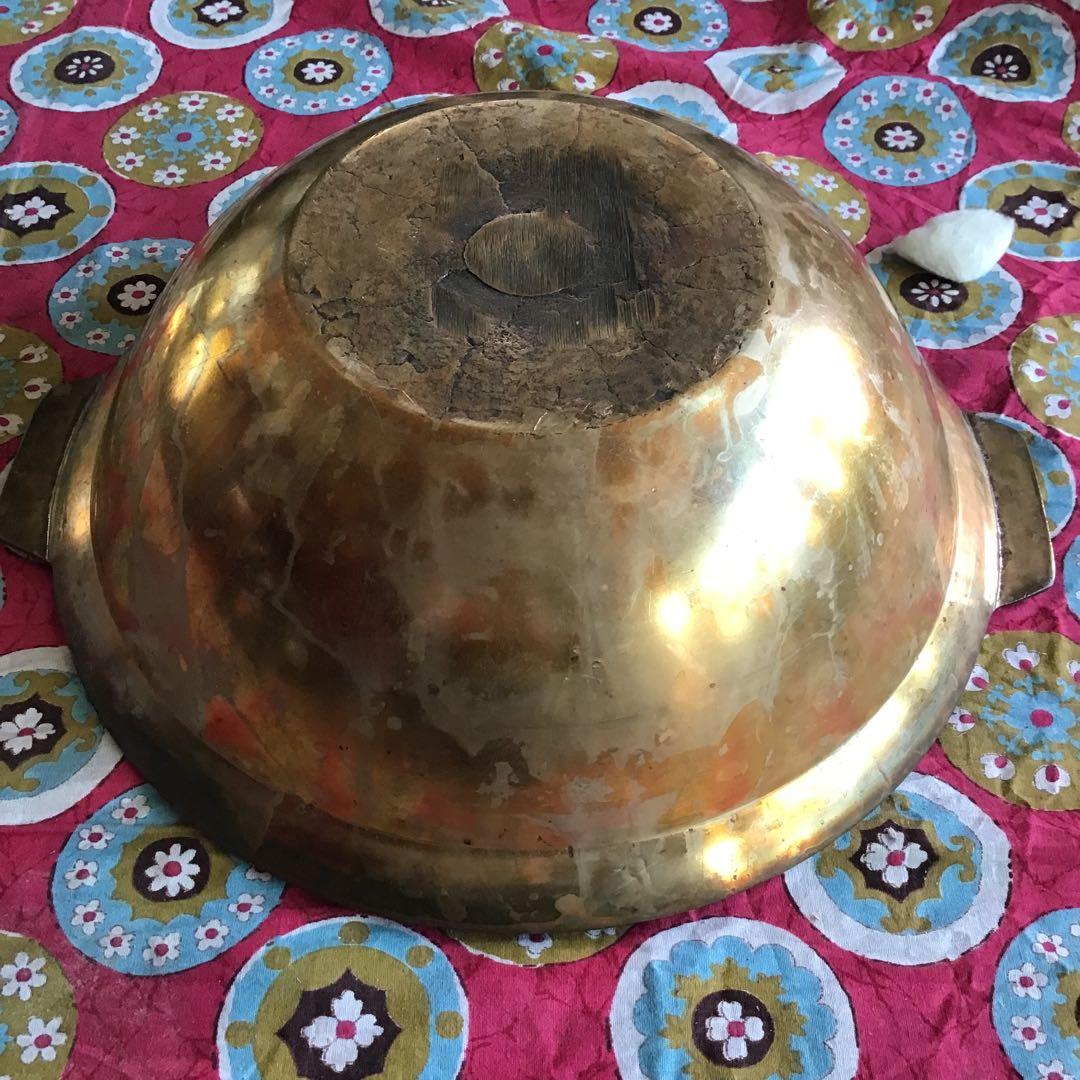 真鍮製　砲金鍋　中古