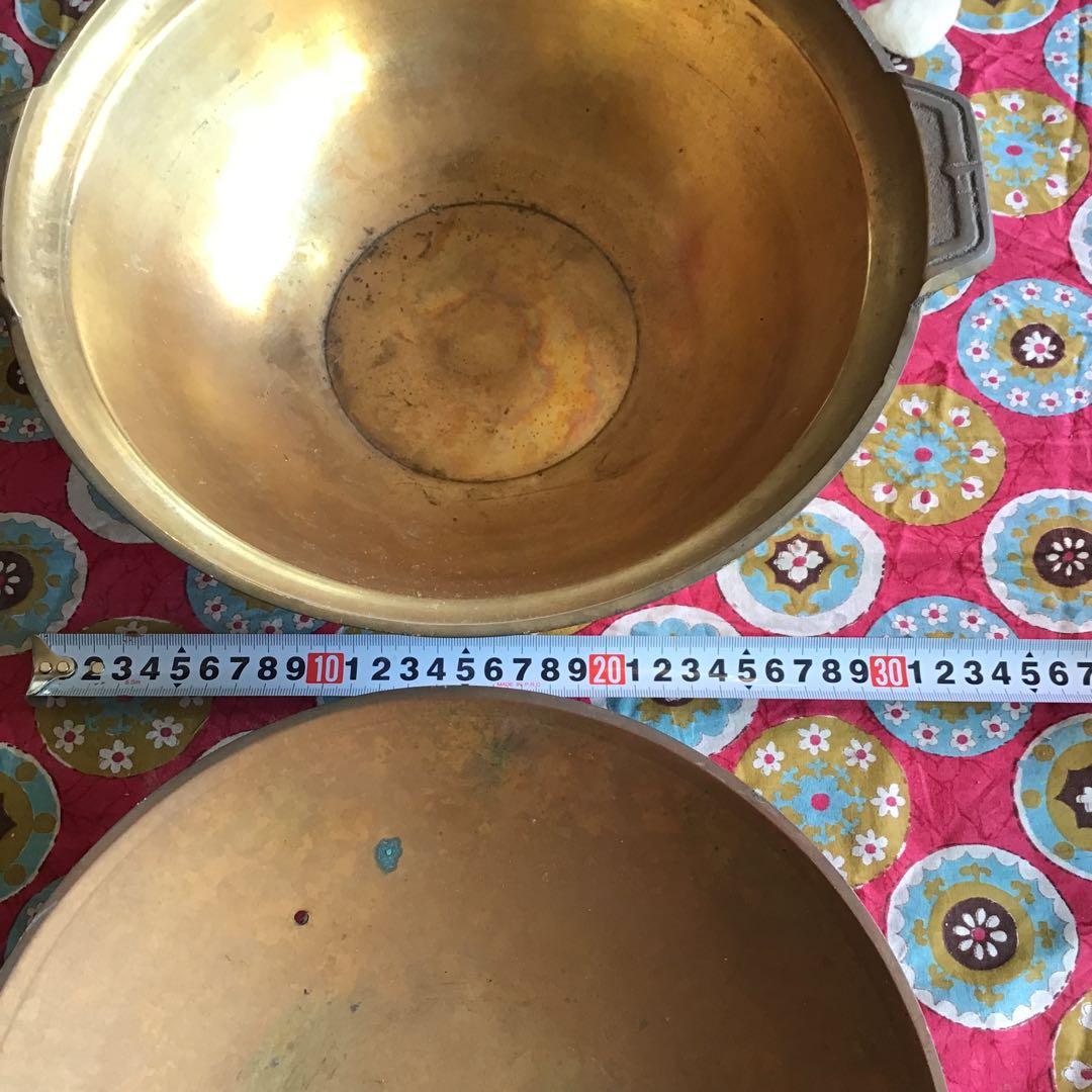 真鍮製　砲金鍋　中古