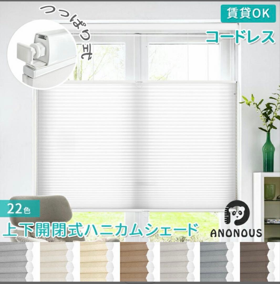 ハニカムシェード 上下開閉式 ホワイト