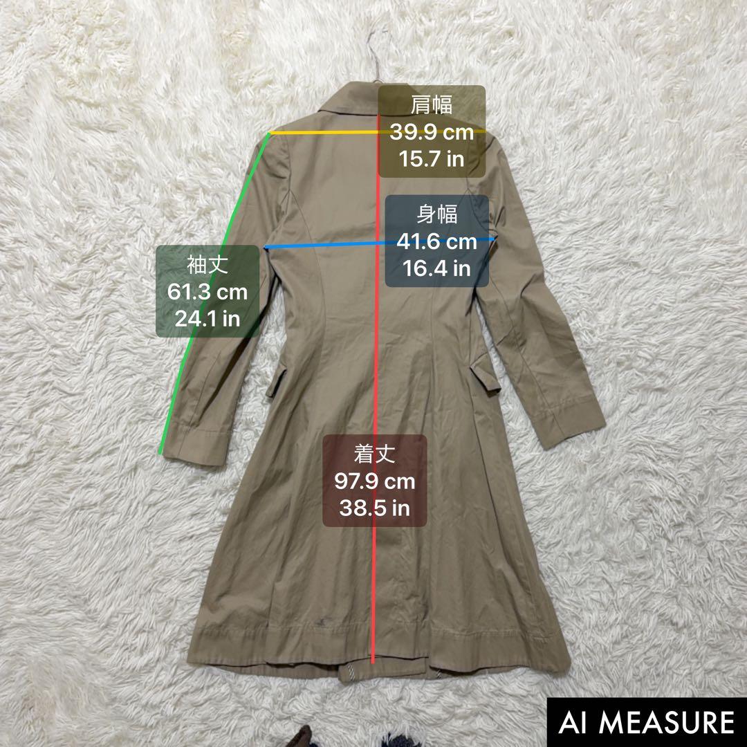 ヴィヴィアンウエストウッド トレンチコート ロング オーブボタン ベージュ 2