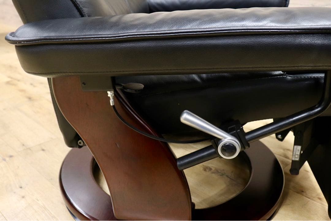 GMIH203○新城家具 カペラ パーソナルチェア リクライニングチェア ブラ