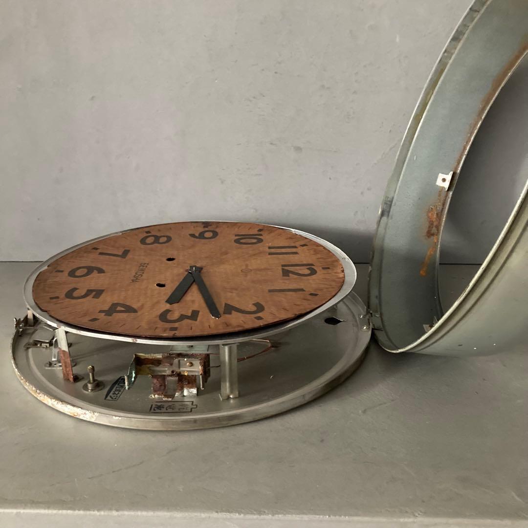 古時計 ナショナル時計にSEIKOSHA文字盤 直径41cm ヴィンテージ雑貨