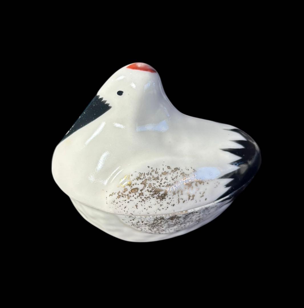 [10客セット] 松斎 色絵 金彩 鶴形 蓋物 向付 古美術 割烹 懐石料理