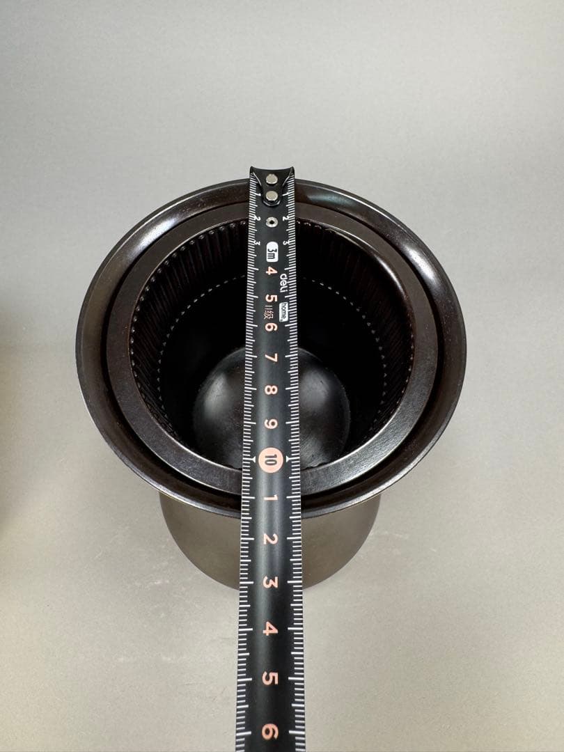 いけばな　池坊　鋳銅師 剛章　象耳 唐銅 花器 立花 花生 銅製　花瓶　共箱