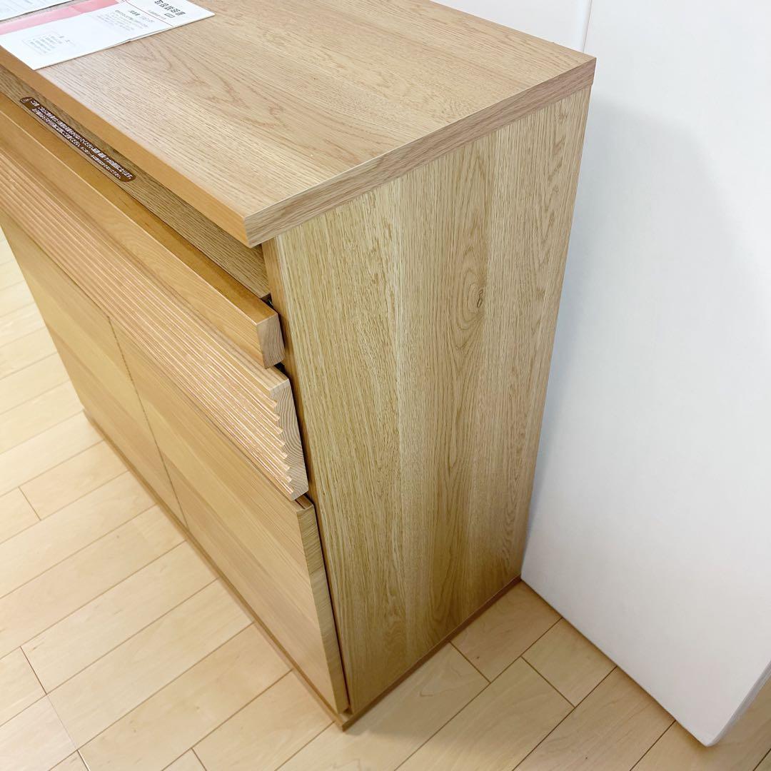 Meuble モーブル　ノーク NOOKサイドボード 幅80 ルーバー引き出し