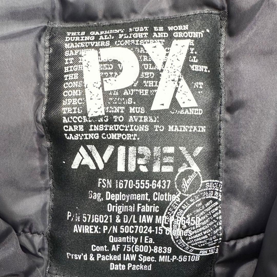 〈美品〉AVIREX アヴィレックス【XL】フード付きビッグロゴ 中綿ジャケット