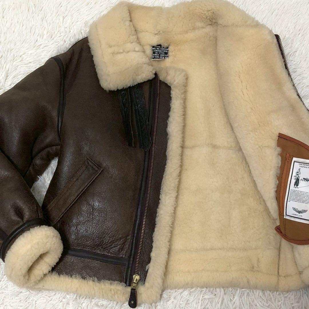 美品◎XXL/42サイズ◎AVIREX B-3 ムートンジャケット 米国製