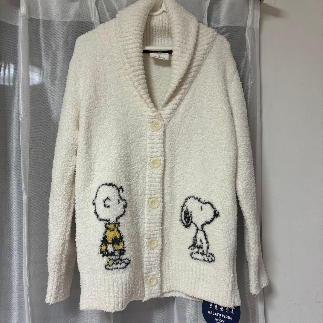 新品未使用　PEANUTS スヌーピー　ショールカーディガン　フリーサイズ