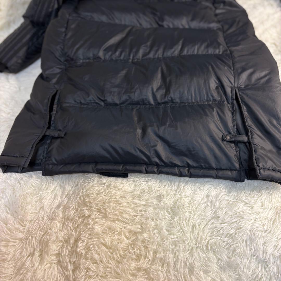 adidas アディダス ベンチコート ブラック ダウン ロング丈 フーディー