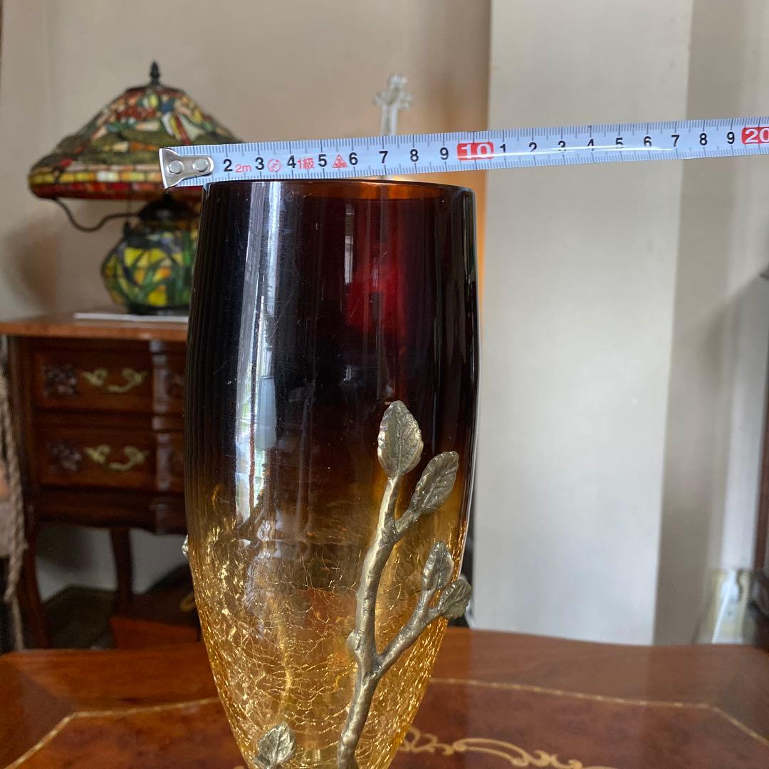 アンティーク　真鍮　花瓶　フラワー　ベース　インテリア　置き物