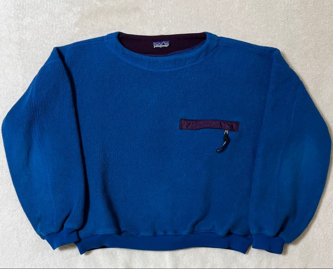 USA製 パタゴニア 90s ライトウェイトシンチラクルー プルオーバー
