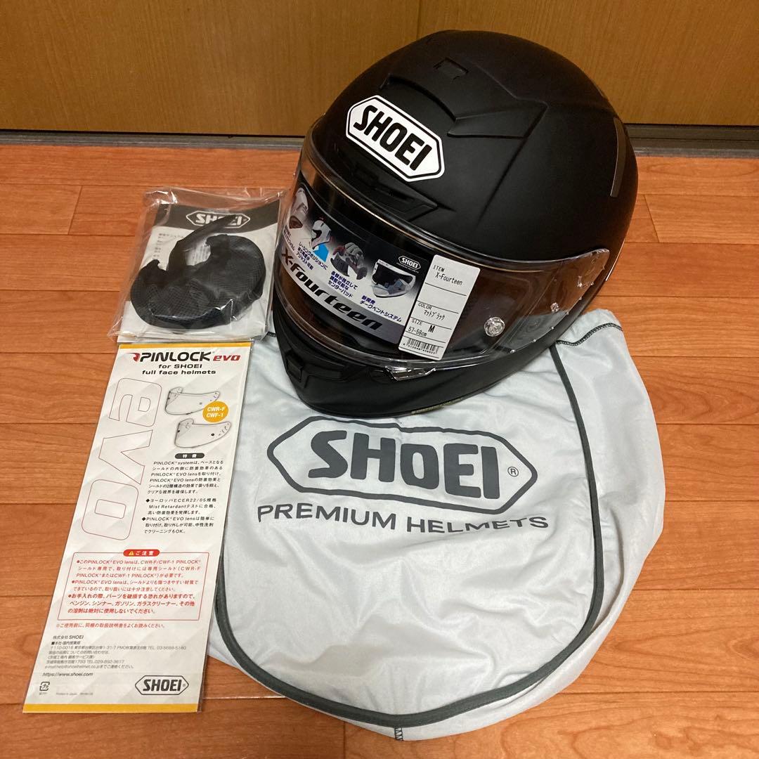SHOEI X-Fourteen マットブラックヘルメット　Mサイズ