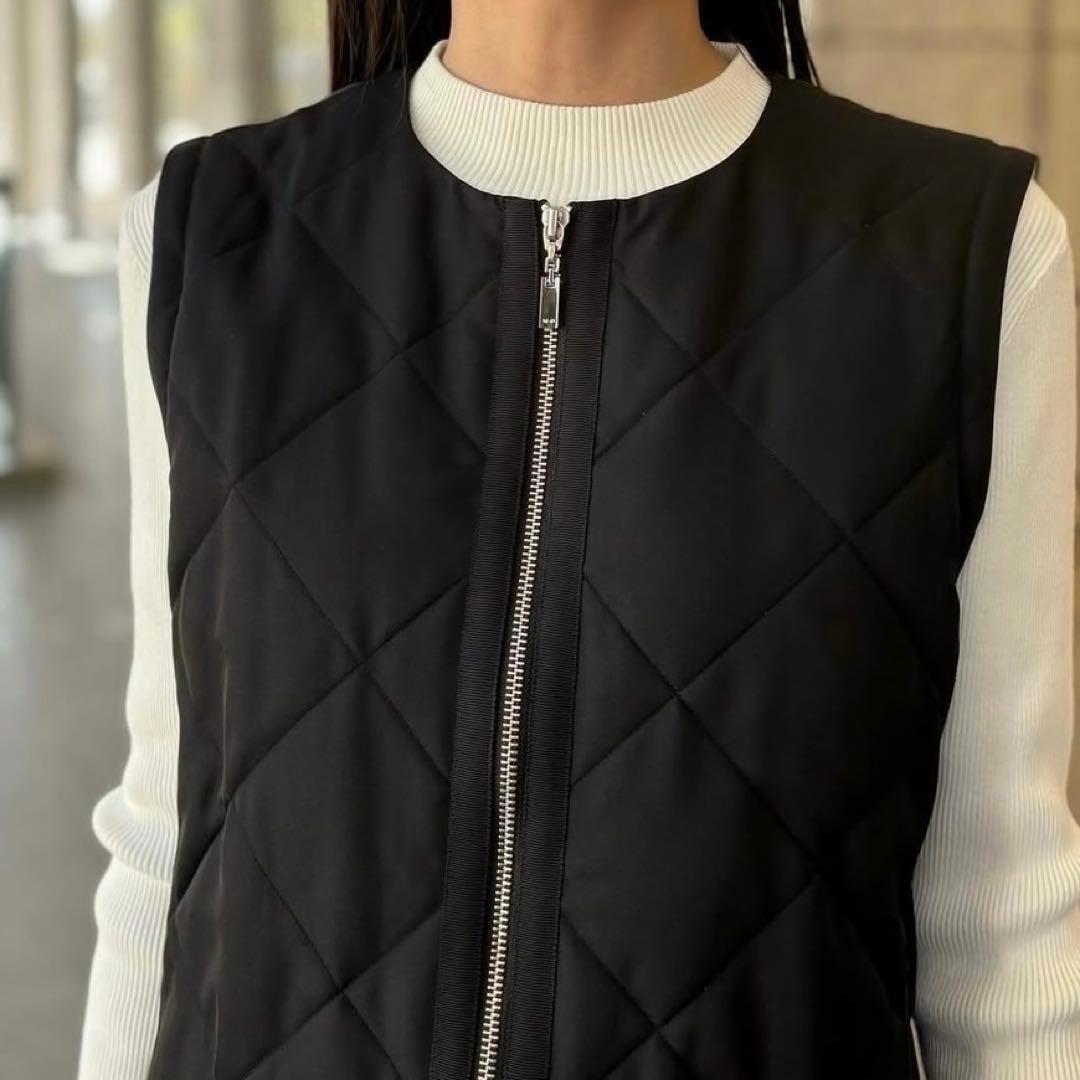 エムプルミエ キルティングぺプラムダウン黒36(クリーニング済)