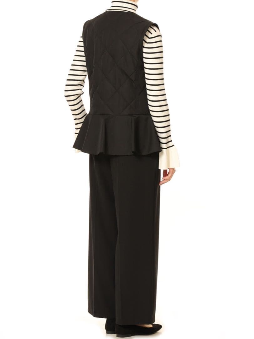 エムプルミエ キルティングぺプラムダウン黒36(クリーニング済)