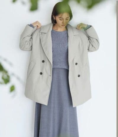 美品　ロートレアモン　ＣＡＳＨＰＡＤ　ハーフコート チェスター　洗える 　軽量