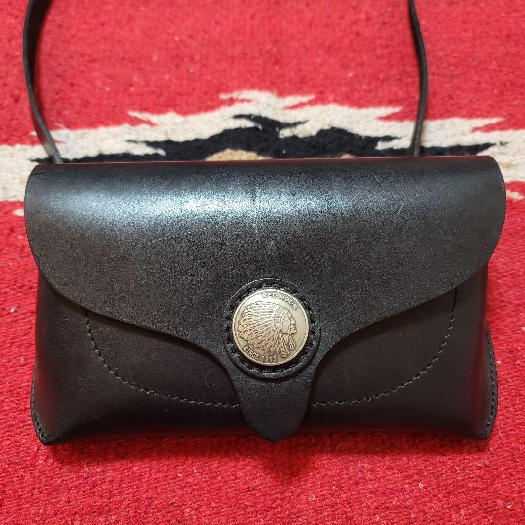RED MOON サドルレザー ボディバッグ ウエストポーチ コンチョ付き