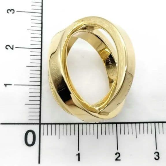 HERMESエルメススカーフリング　コスモス　ゴールド金アクセサリー美品D111