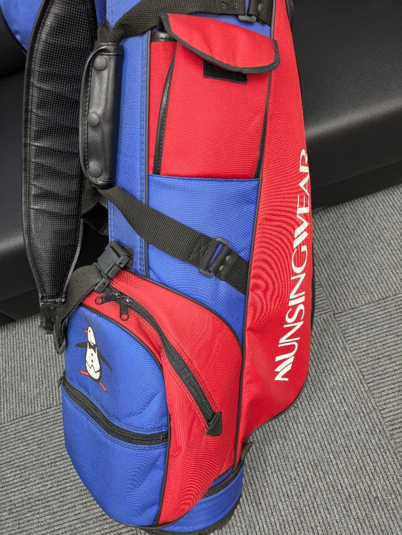 MUSINGWEAR マンシングウェア ゴルフバッグ 青/赤