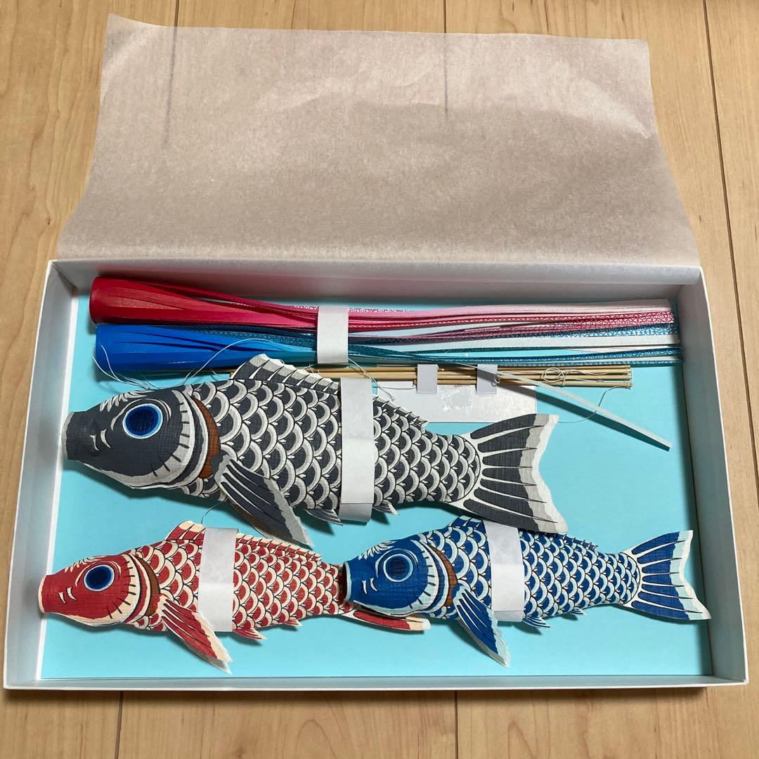 最新　未開封　いせ辰　鯉のぼりセット 赤・青・黒 化粧箱入り