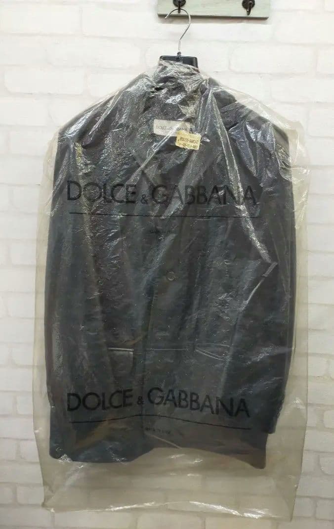 DOLCE&GABBANA ドルガバ レザー テーラードジャケット 本革 黒