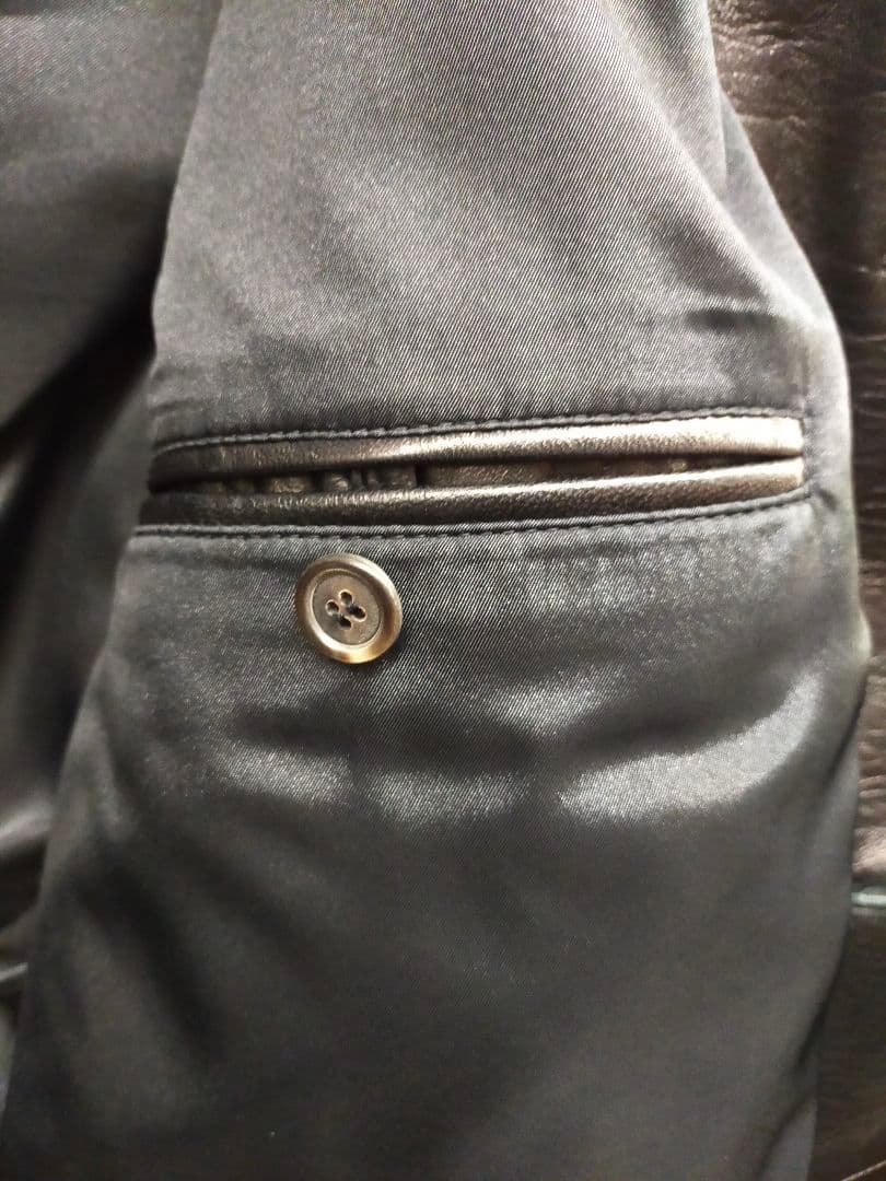 DOLCE&GABBANA ドルガバ レザー テーラードジャケット 本革 黒