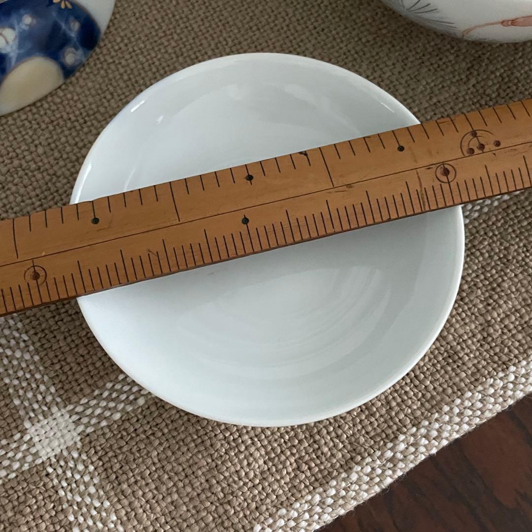 【レア】オールド深川 蓋付　手書き　富士印 松竹梅 払子結び紋 瑠璃 明治大正期