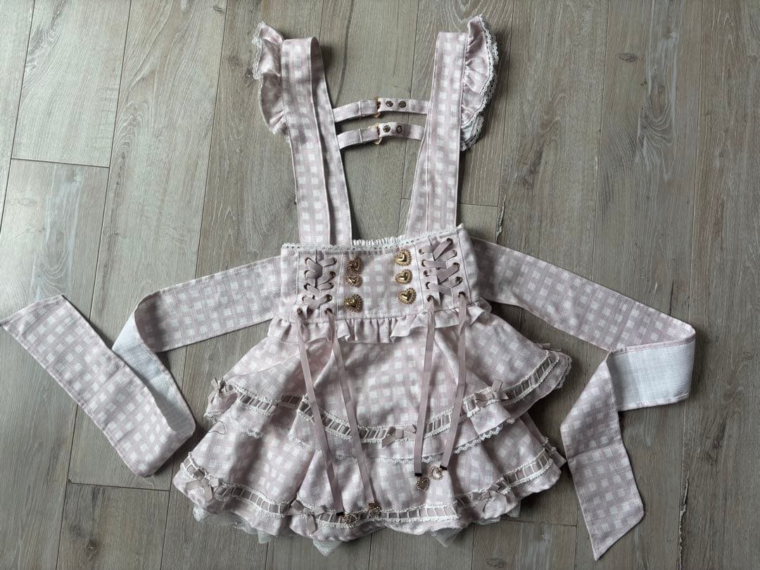 リズリサ系 スカパン ギンガム ピンク