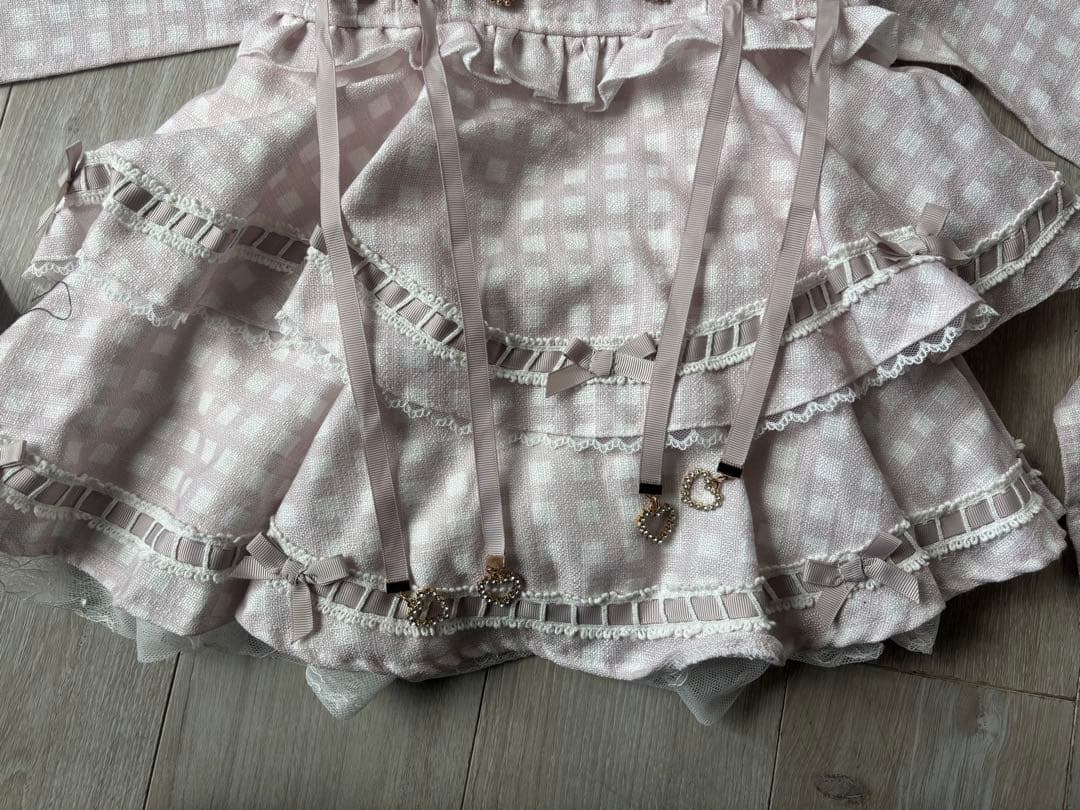 リズリサ系 スカパン ギンガム ピンク