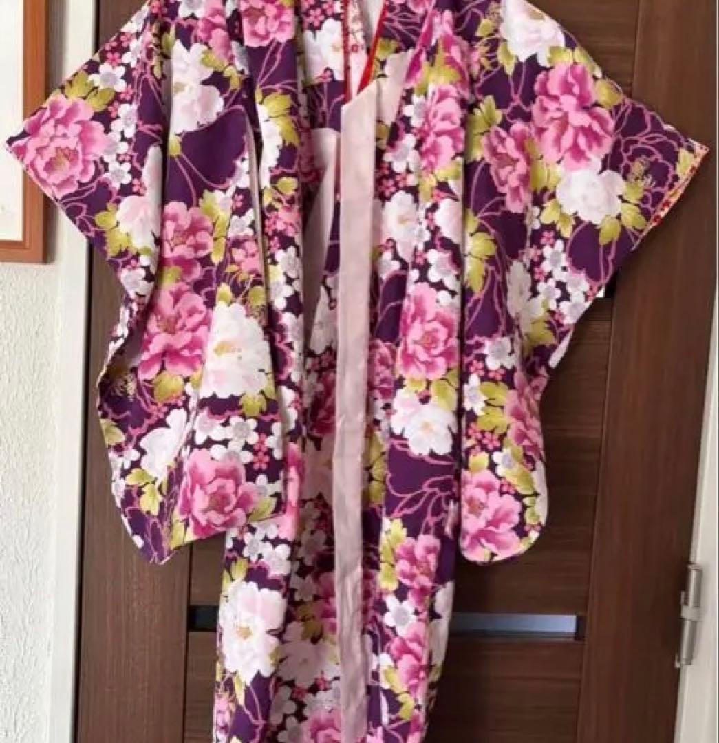 綺麗な紫がかわいい 女の子三歳 七五三 ブランド