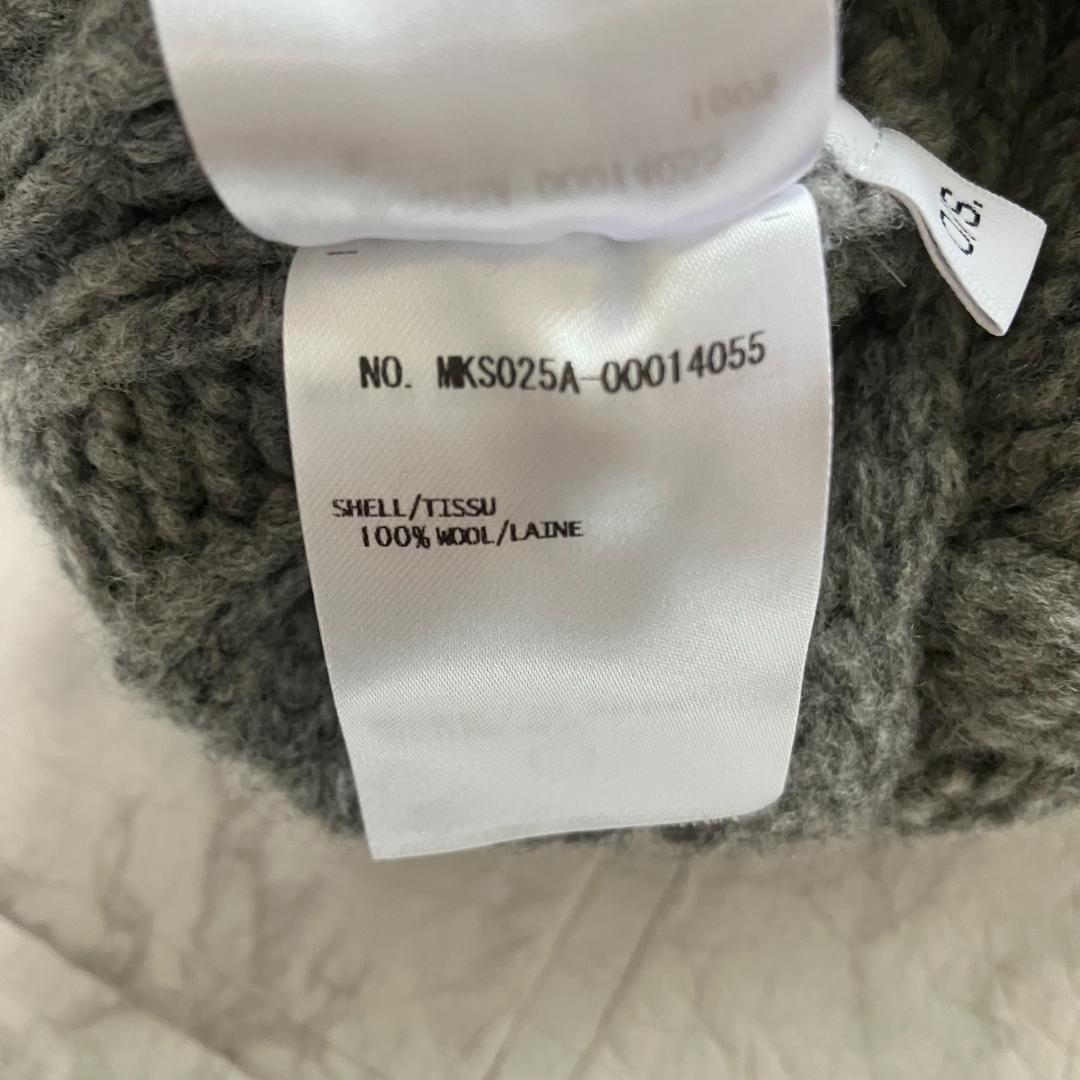 美品◎THOM BROWNE ケーブル編み マフラー 大判 グレー