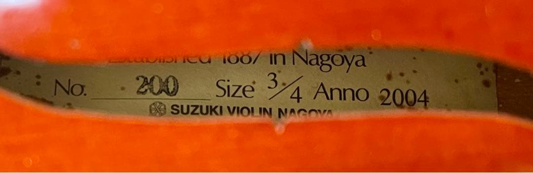 SUZUKI バイオリン N.200 3/4サイズ