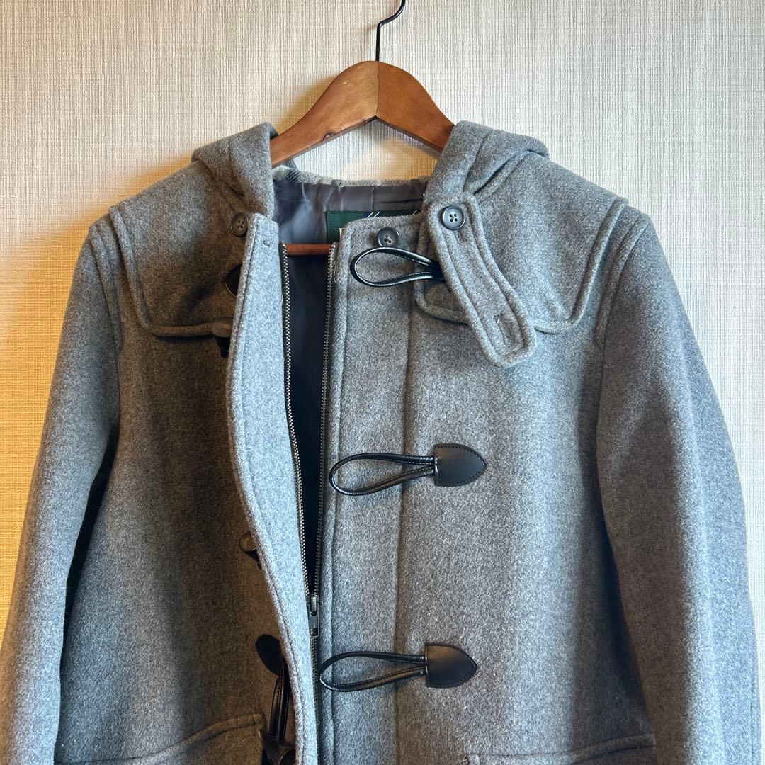 EASTBOY グレーダッフルコートミドル丈フード付き