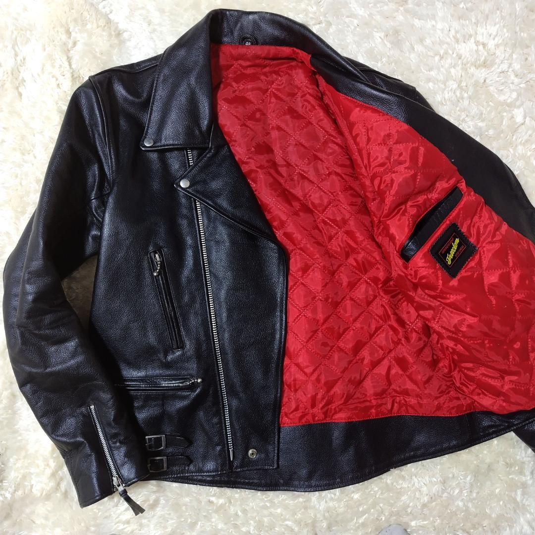 3XL フリーダム ダブルライダースジャケット 48 キルティング ブラック