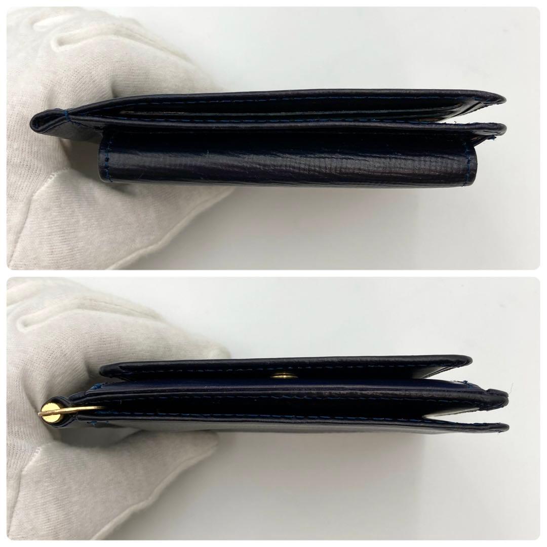 ⭐︎⭐︎⭐︎✨ GLEN マネークリップ 紺色 レザー 高級感