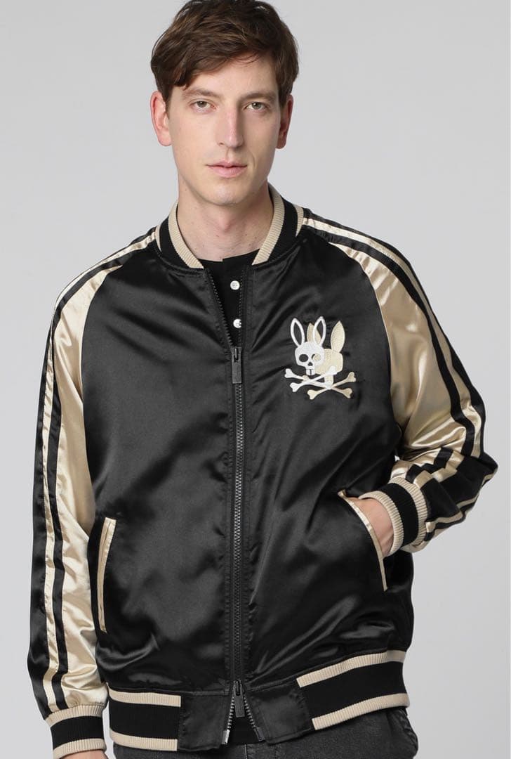 最終値下げ　SKOOKUM × PsychoBunny バニーロゴ スカジャン