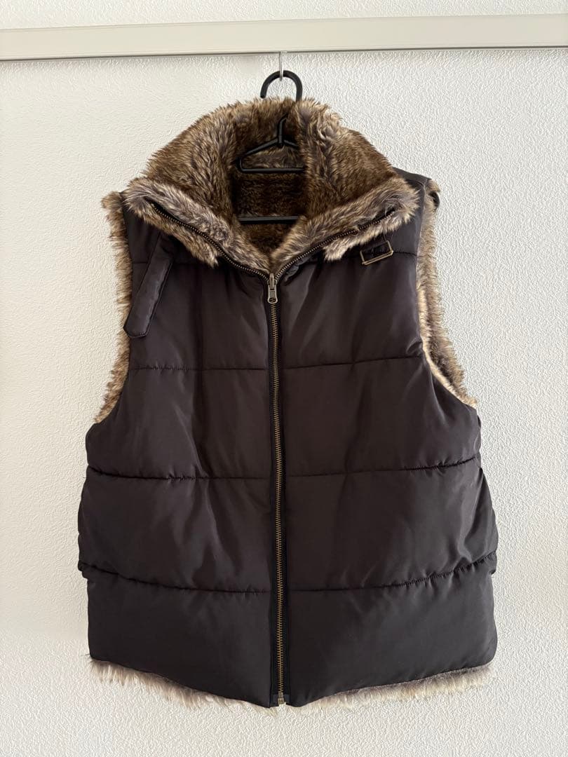 ACLENT リバーシブル ダウンファーベスト