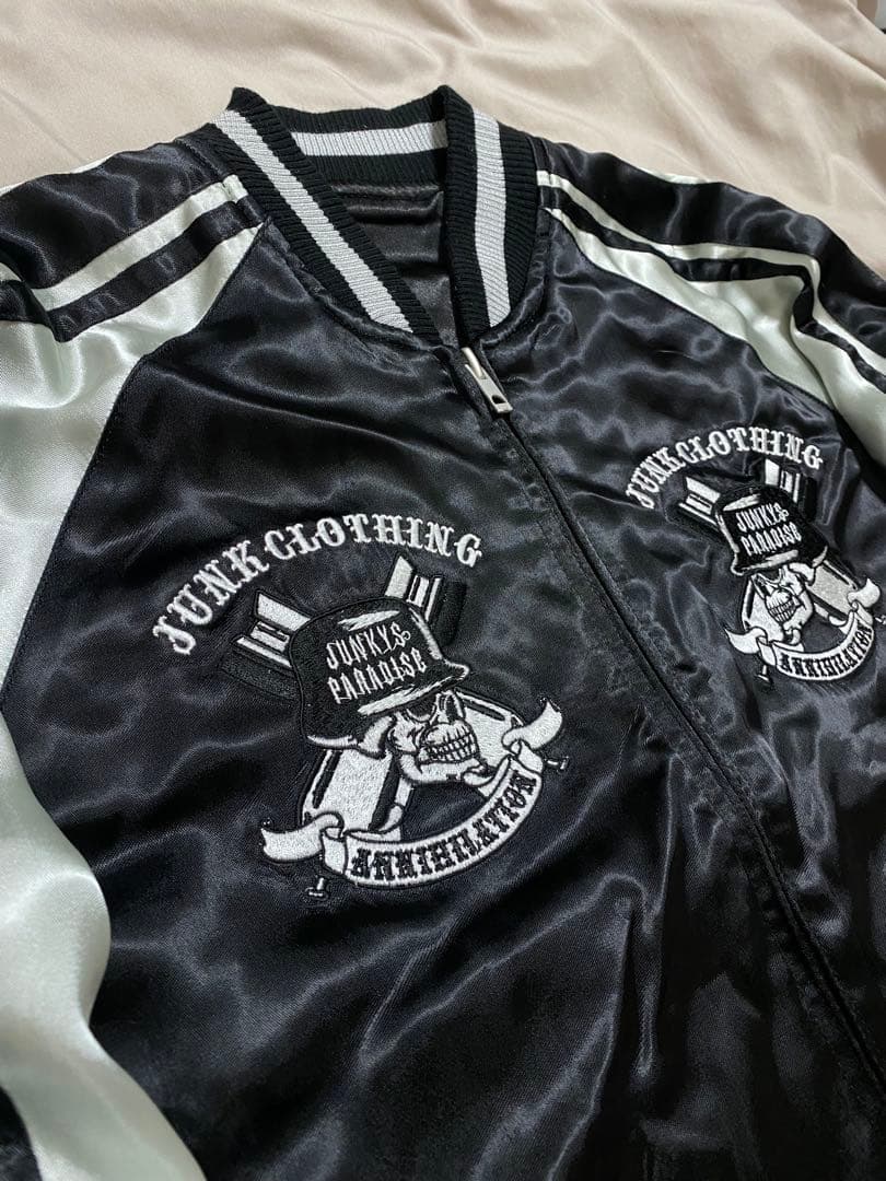 JUNKY'S スカジャン 限定 スカル ２面用　レーヨン unisex