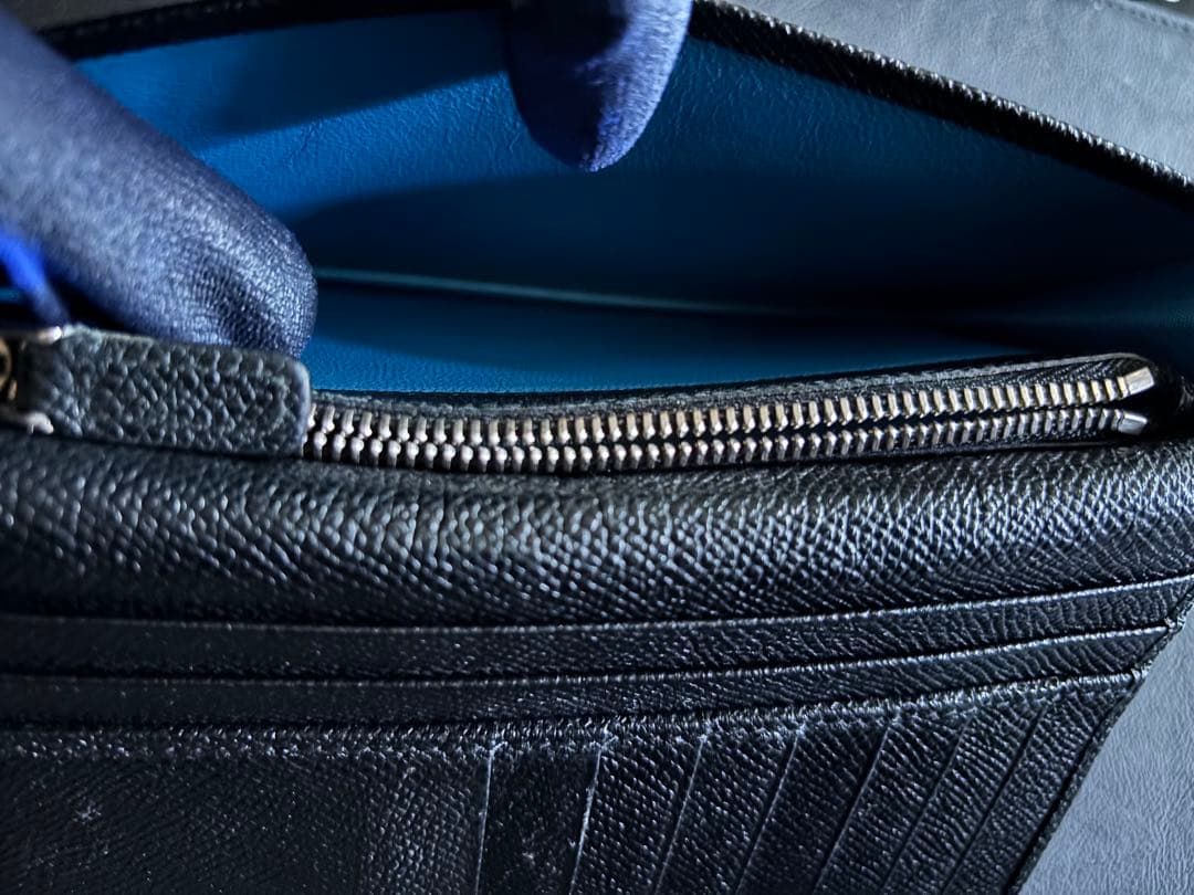 美品　ブルガリ 長財布　レザー　黒　30398 ビーゼロワン　BB Man