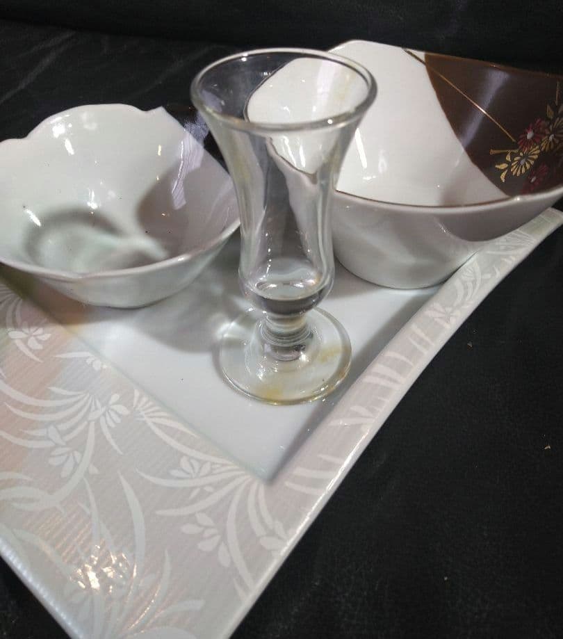 ♥ホームパーティー用♥美濃焼 ・名作良峰作高級浮き上り銀彩皿⬛５種豪華1セット