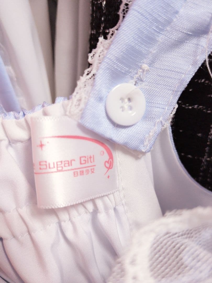 ロリータ ジャンパースカート 水色 カチューシャ ボンネット LIZLISA