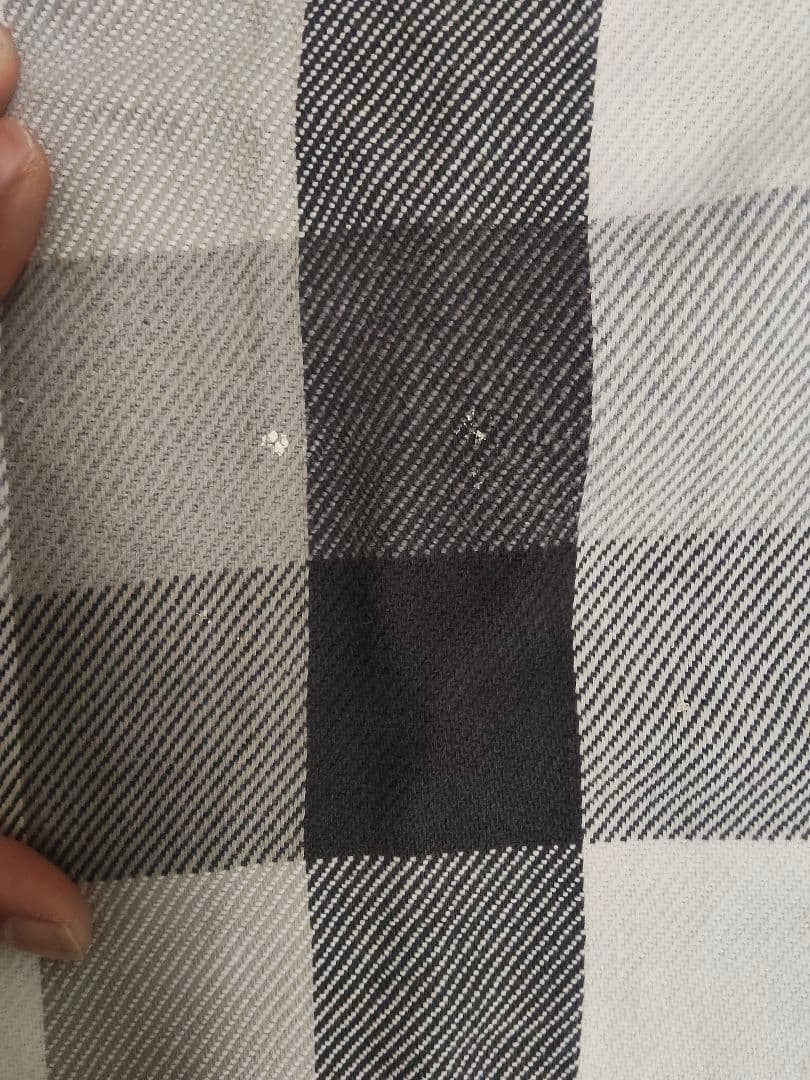 70s BIG MAC ブロックチェック シャツ L 白黒 JC Penney