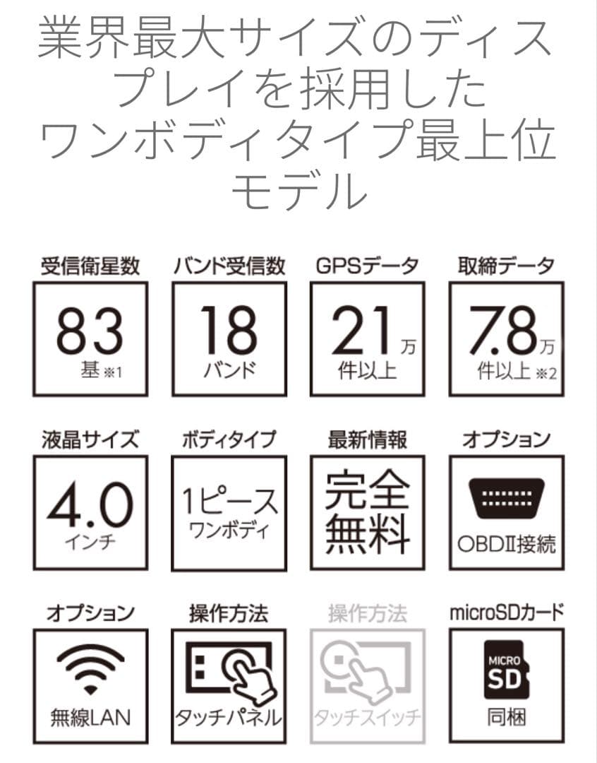 ブリッツ　TL401R レーダー探知機