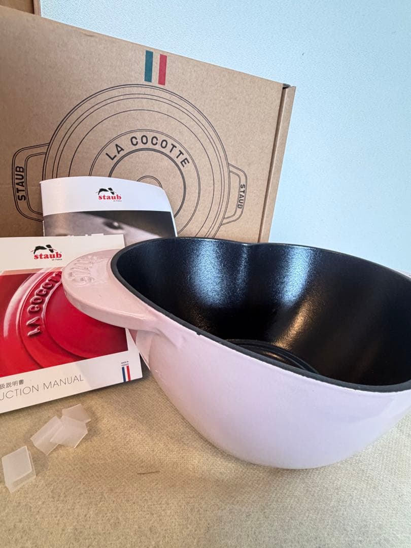 【新品】ストウブ　ハートココット　ソルベローズ　20cm