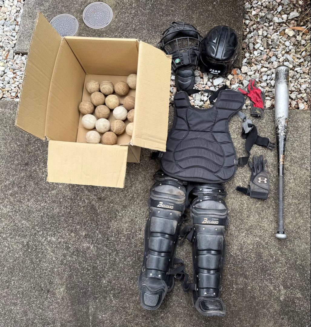 Mizuno キャッチャー防具一式とバットセット