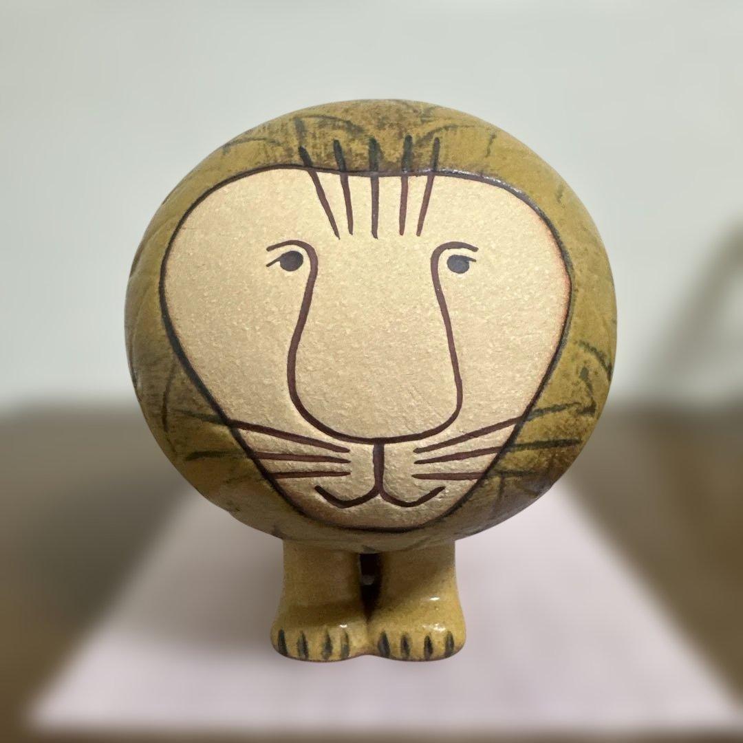 リサラーソン ライオン ミディアム 陶器 置き物