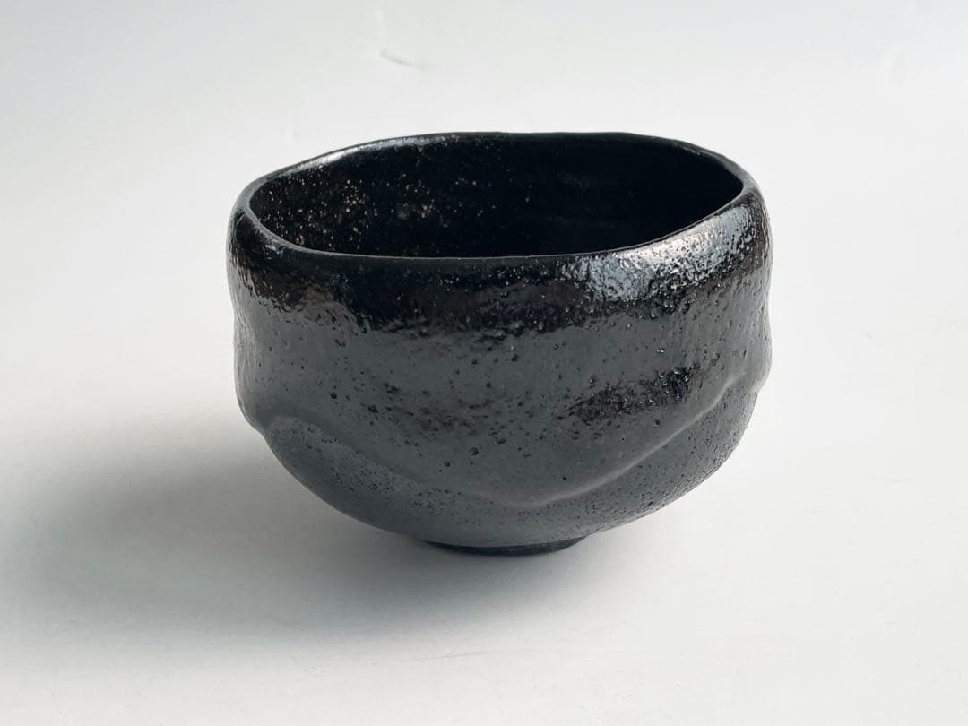 陶芸家　大樋年朗　大樋長左衛門　黒茶碗　幕釉　黒楽茶碗　鵬雲斎書付　共箱