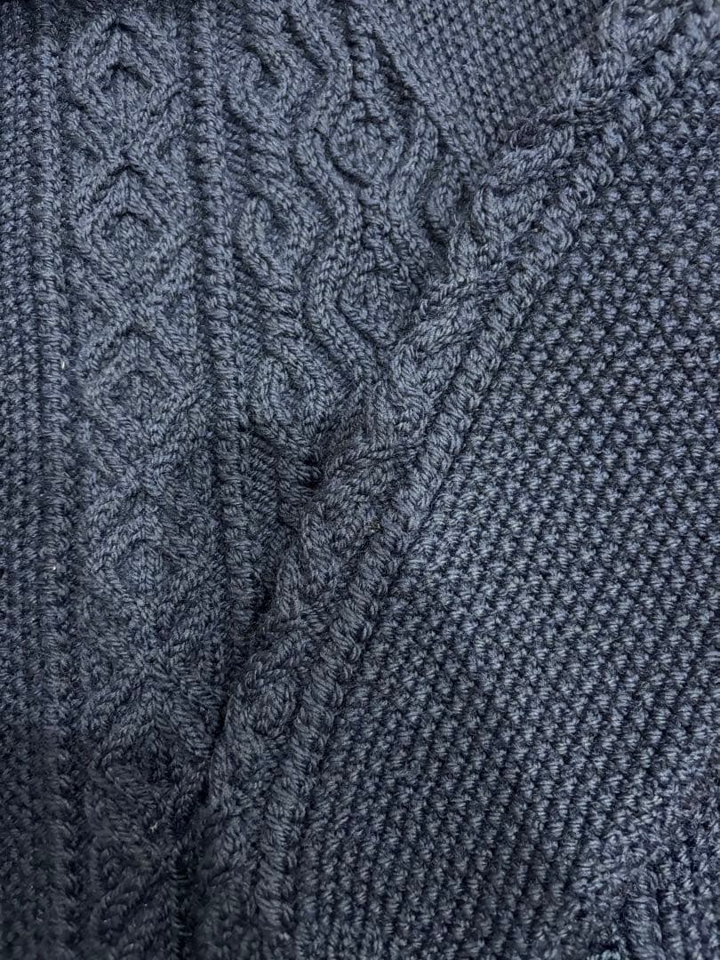 インバーアラン　3Aランバーカーディガン　ネイビー 42？　茶タグ　英国製