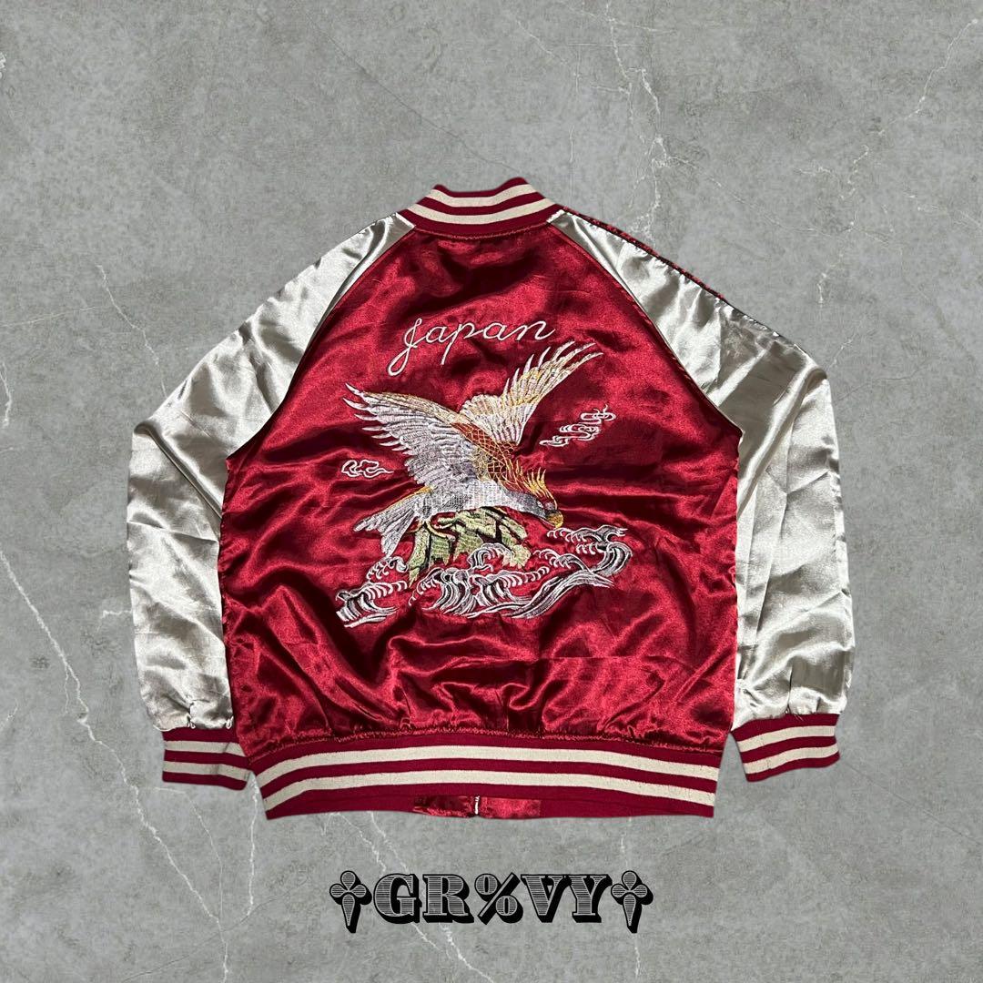 り*ら様 古着 90s vintage スカジャン 東洋 刺繍 イーグル