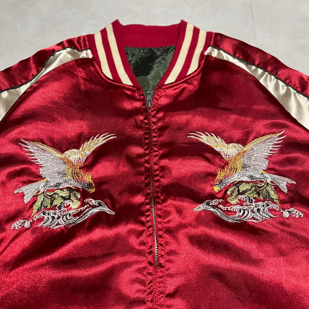 り*ら様 古着 90s vintage スカジャン 東洋 刺繍 イーグル