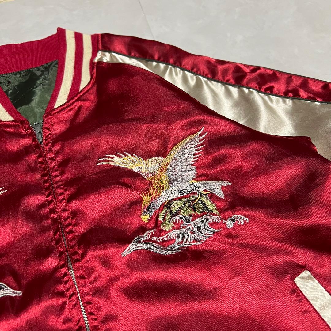 り*ら様 古着 90s vintage スカジャン 東洋 刺繍 イーグル